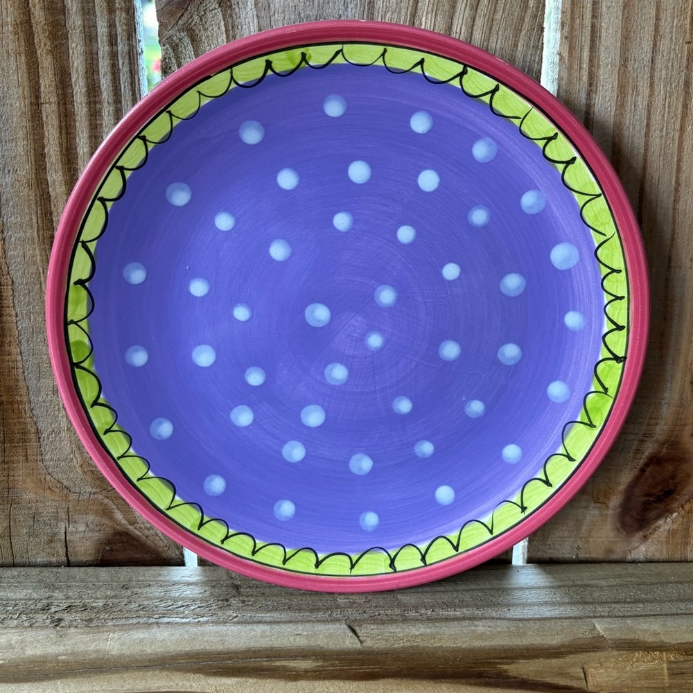 Blond Amsterdam Even Bijkletsen Pattern Hand Painted Salad Plate Size 8.5”